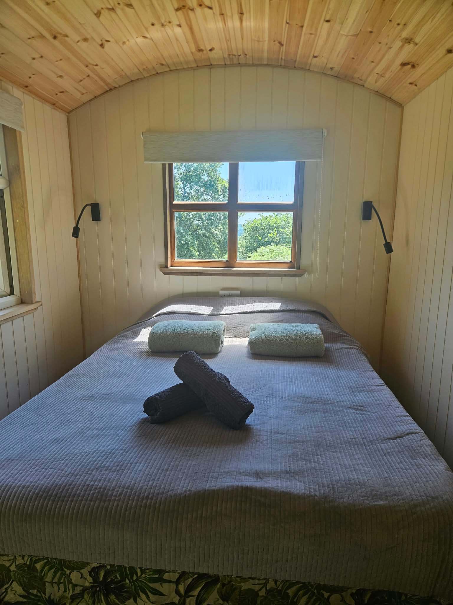 The shepherd's hut bedroom